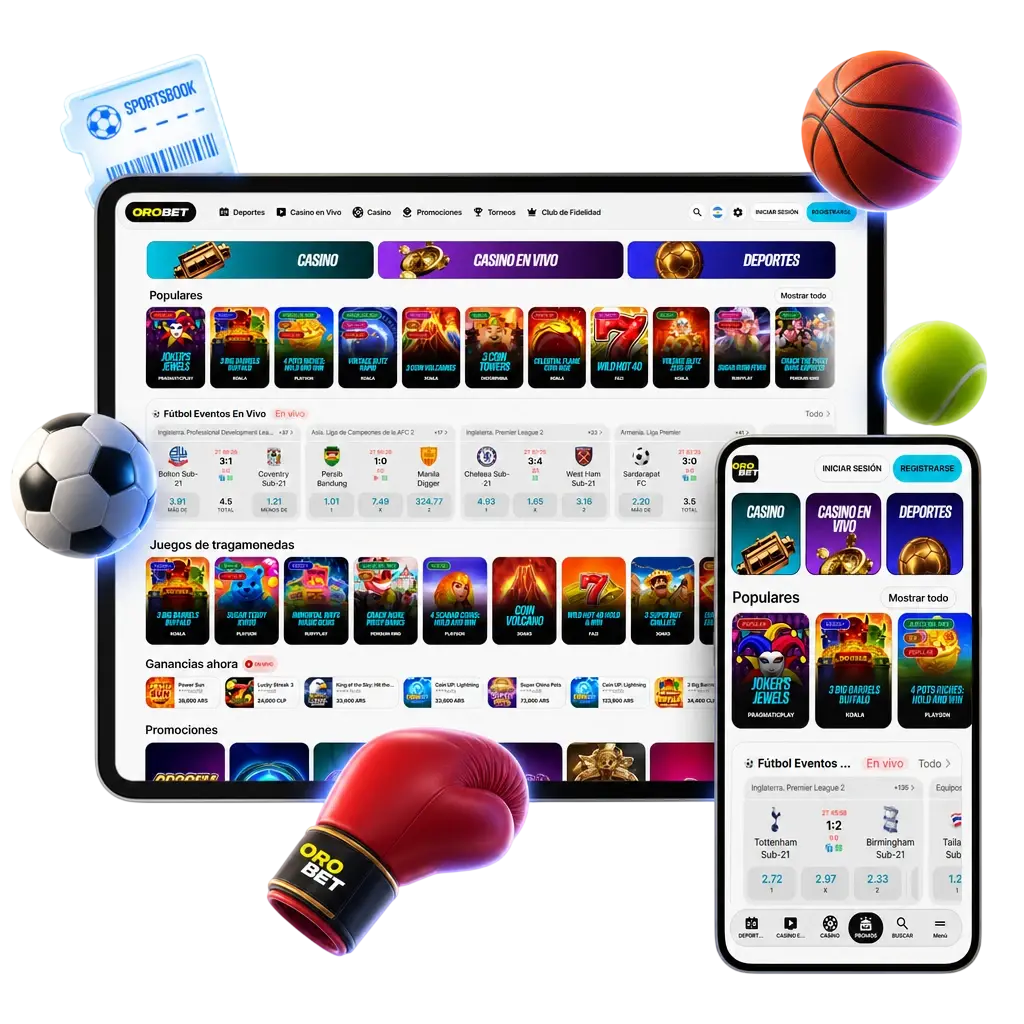 Sportsbook de Orobet con apuestas en fútbol, tenis, básquet y más, cuotas en vivo y opción de cash out.