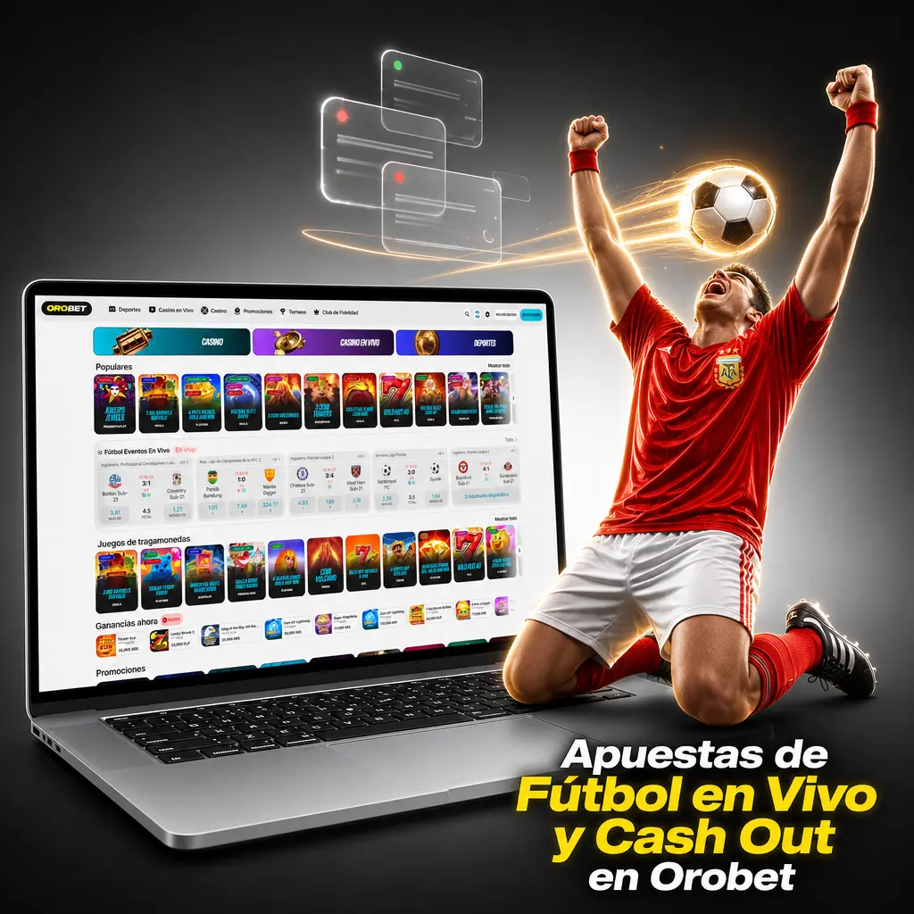 Apuestas de fútbol en vivo en Orobet: cuotas dinámicas, estadísticas en tiempo real y función de cash out disponible.
