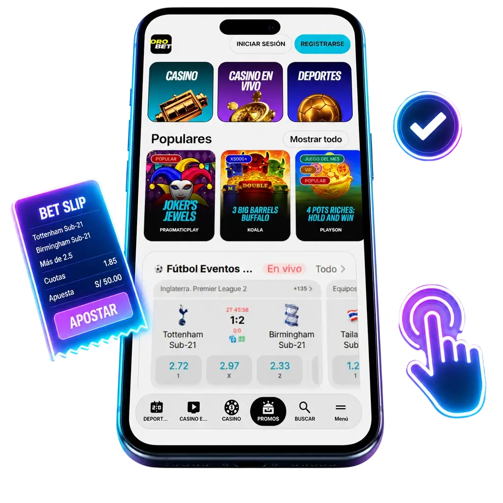 Cómo cargar una apuesta en la app de Orobet paso a paso desde el celular