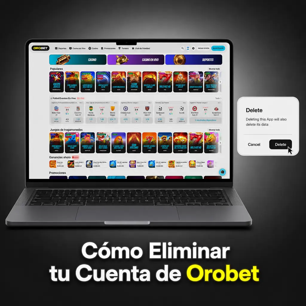 Pasos para eliminar tu cuenta de Orobet: retirá tu saldo y revisá los términos antes de cerrarla definitivamente.