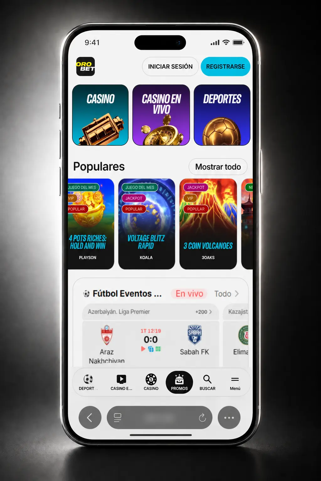 Pasos para descargar la app de Orobet en iOS mediante acceso directo desde Safari en iPhone o iPad.