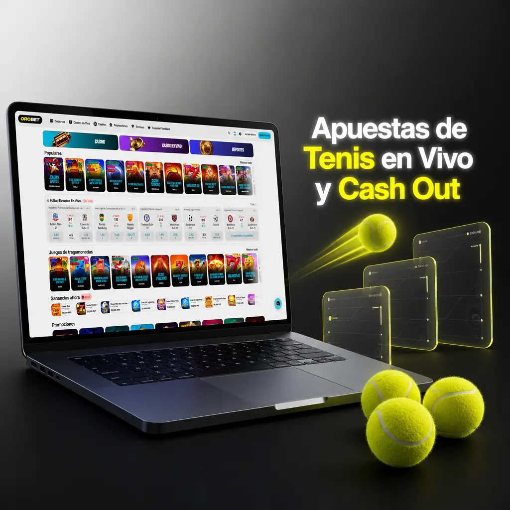 Apuestas en vivo de tenis en Orobet con cuotas actualizadas por juego, estadísticas y opción de cash out
