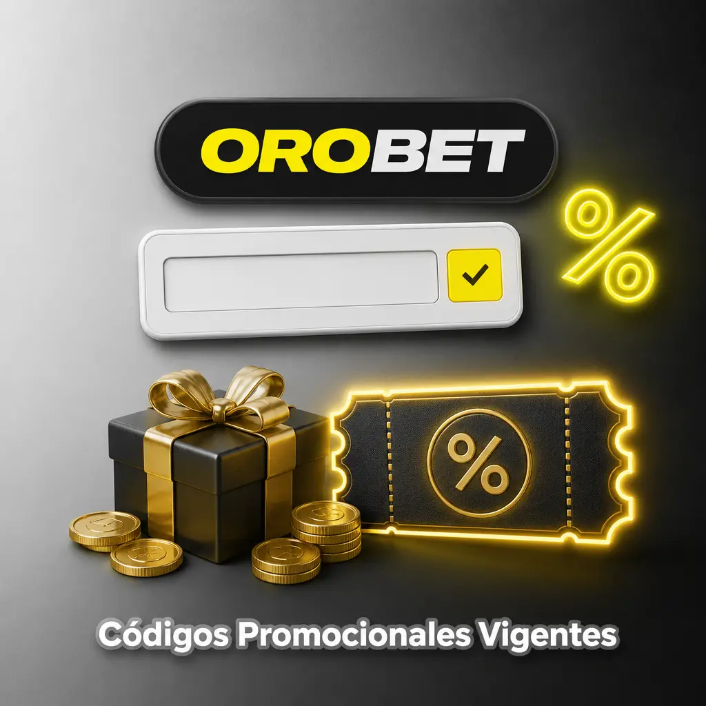 Códigos promocionales vigentes de Orobet: bonos y giros gratis para nuevos jugadores y cuentas activas en promociones oficiales.