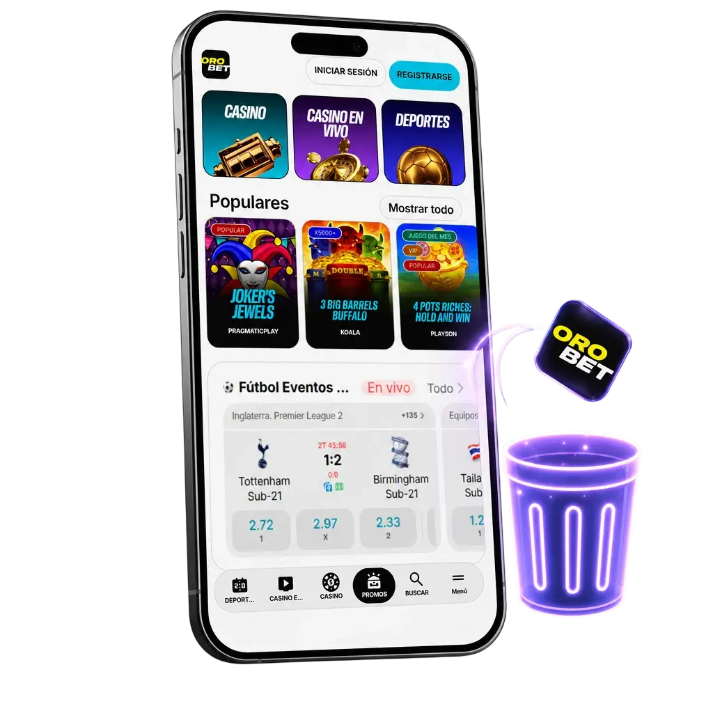 Cómo desinstalar la app de Orobet en Android e iOS sin perder tu cuenta ni tu saldo disponible.