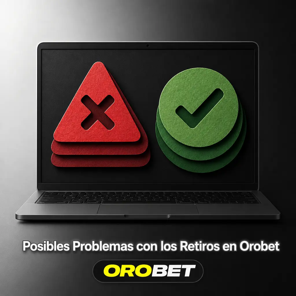 Problemas comunes al retirar en Orobet: verificación pendiente, bono activo, monto fuera de límite o método no disponible.